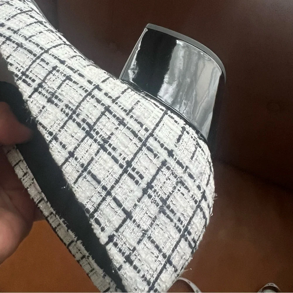 Easy Spirit Cheryl Dress Pumps Black Ivory Neutral Leather Office Formal Sz 10M - Picture 13 of 15